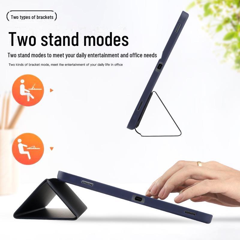 Leather Tablet Case with Pen Slot for Samsung Tab S8/Plus/S8 - Protective and Stylish Solution