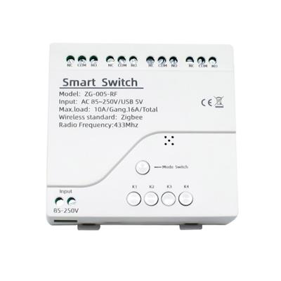 Tuya Es Modules WiFi Remote Control Faceplate 4-ch Voice Control Controller 433 MHz Work with Voice Control