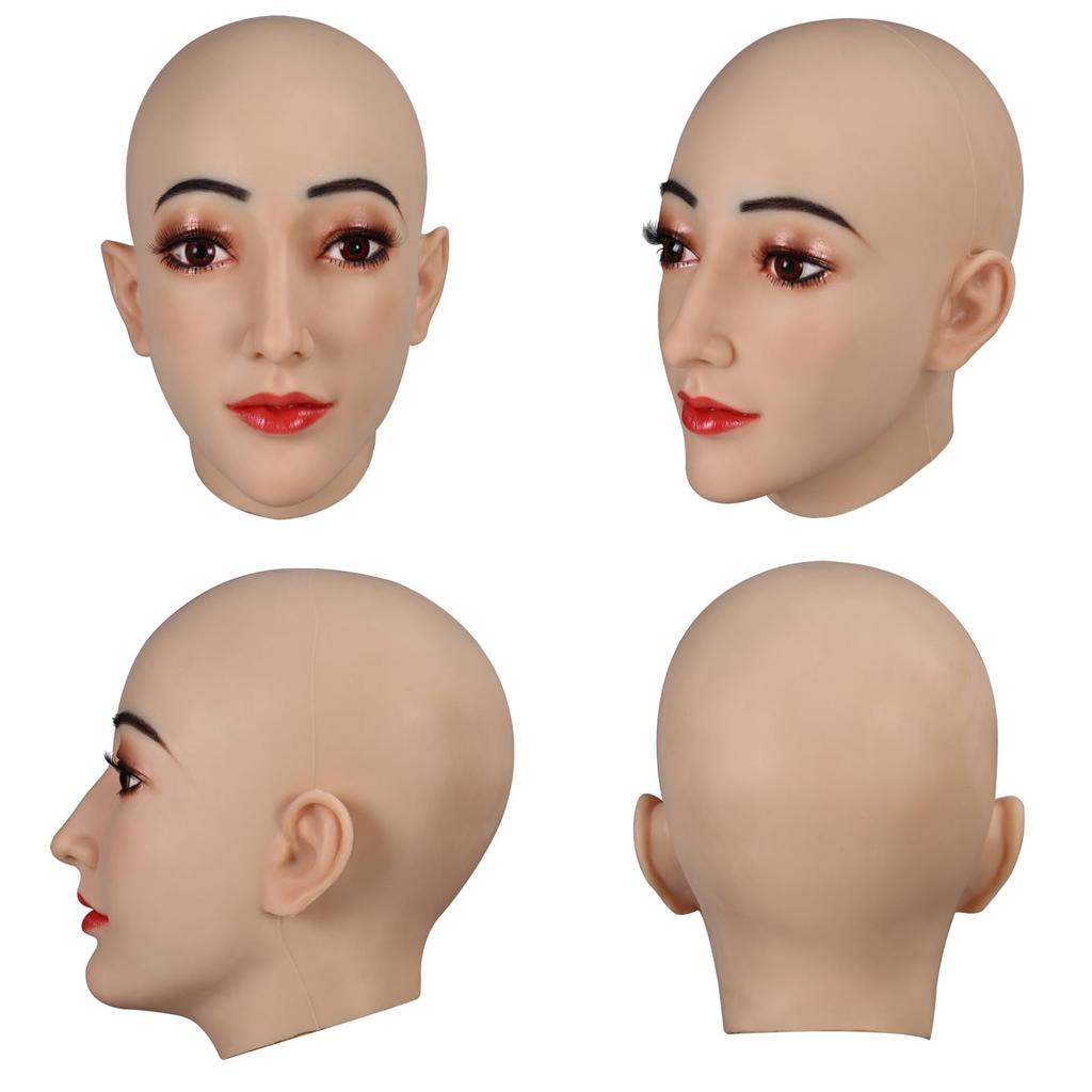 CRRCLSY Silicone Mask Ivory White – Realistic Female Face Cover for Crossdresser & Cosplay, Makeup Ready – Japan Store