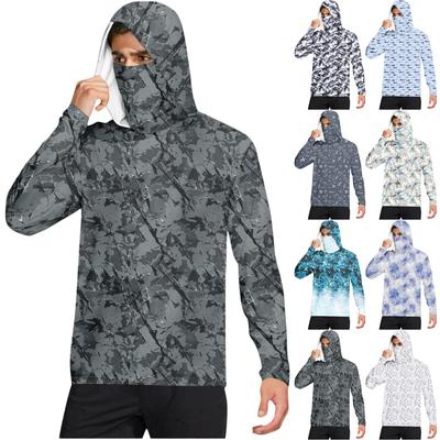 Herren Casual Kapuzen-Langarm-Sonnenschutz-Oberteil