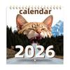 2026 Veggkalender 2026 Jan. des. 2026 12-måneders planlegger med morsomme kattebilder Spiralbundet vegghengt kalender for katteelskere