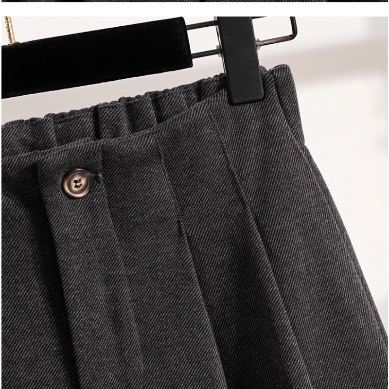 DIMANAF 2025 Autumn Winter Women Plus Size Pants New Fashion Lady Long Pants Oversized Loose Bottoms Thick