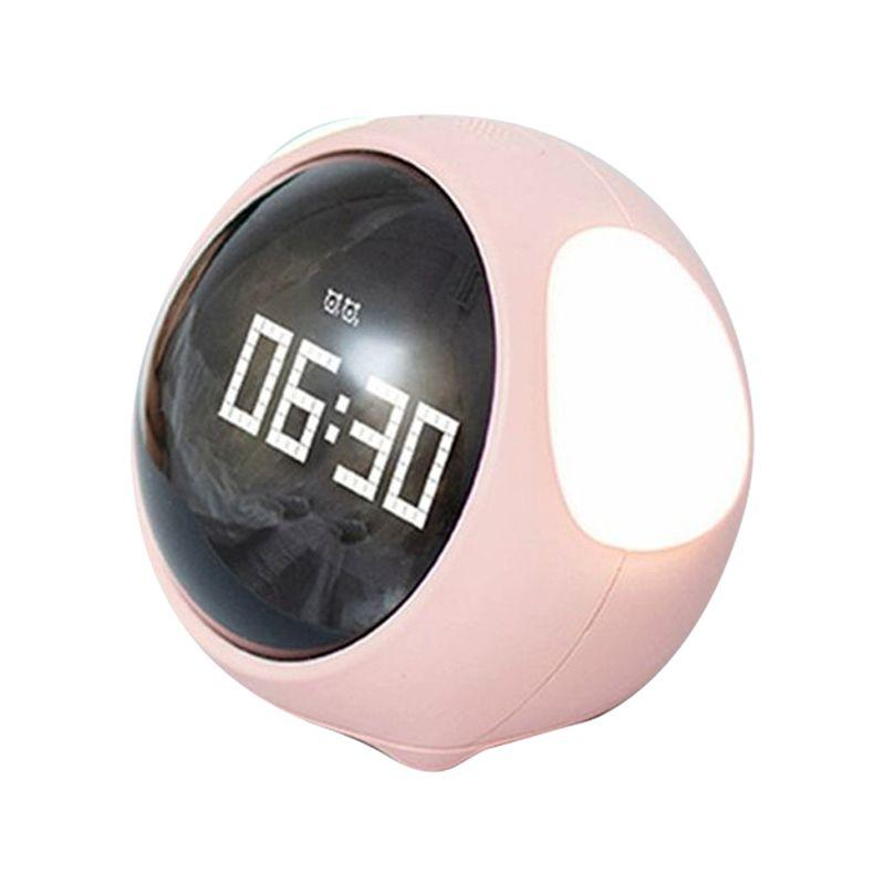 Good-Voice Controlled Multifunctional Alarm Clock A For Child Room With Cute Expression, LED Night Light