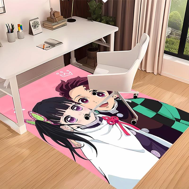 Demon Slayer Printed Absorbent Washable Carpet, Non-Slip Bathroom Mats, Kitchen Rugs, Yoga Mat,Living Room Entrance, Camping Picnic Rugs