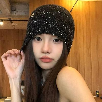 Knitted Sequined Cold Hat Warm Hiphop Hat Unisex Beanie Cap