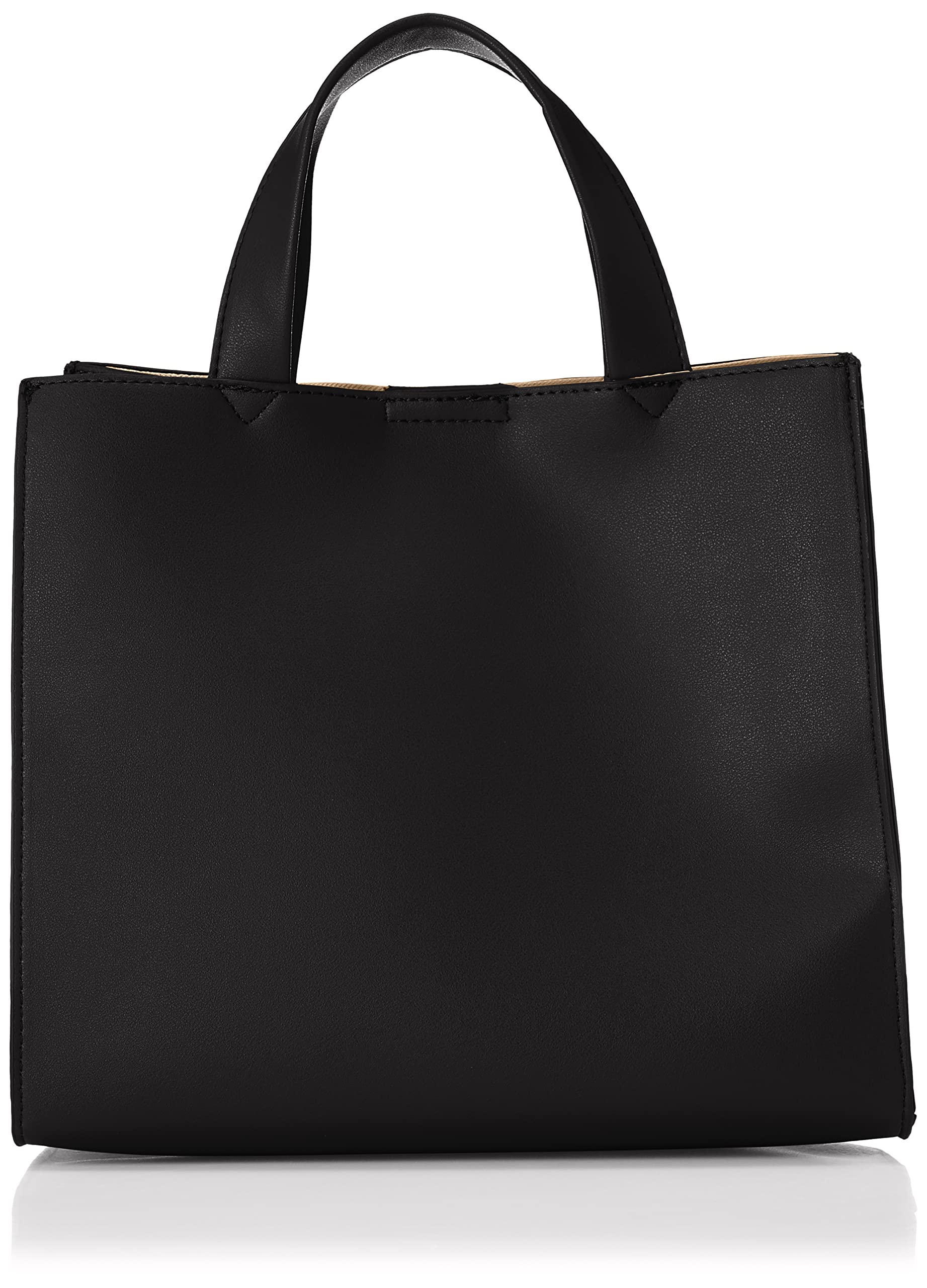 

Faux Leather Square Mini Tote Bag RTG22233 [Rename] чёрный