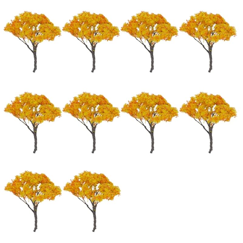 

[Asuniko] diorama model tree 10 pieces set miniature material material 6cm (autumn leaves)
