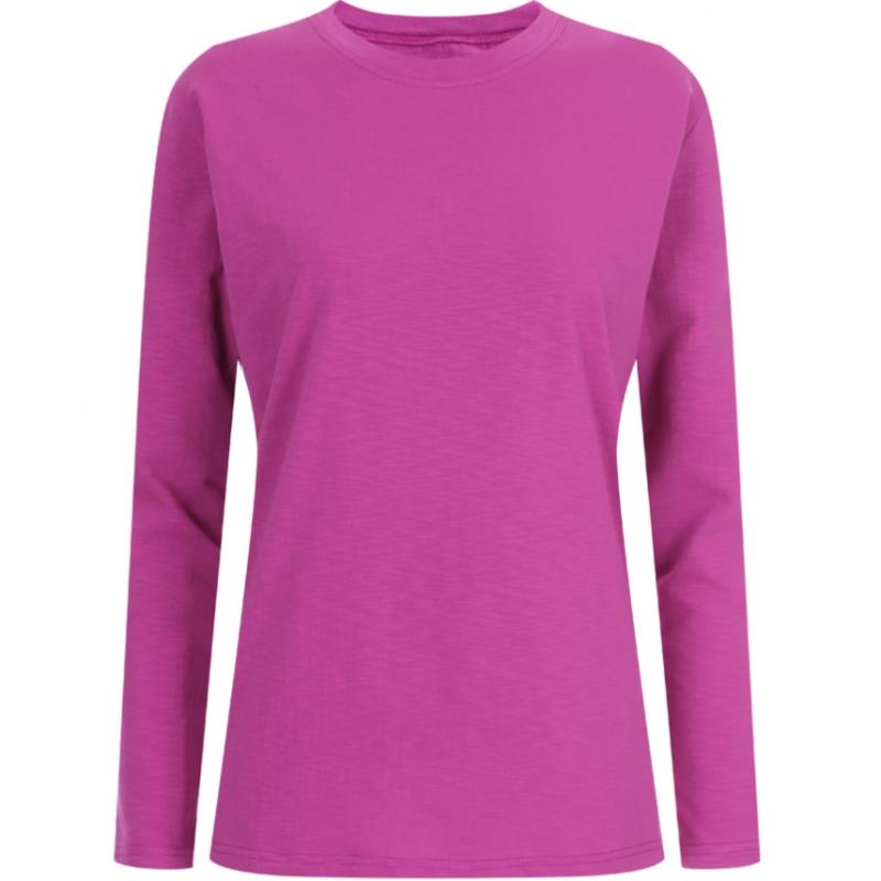 Shop Women CoTTon Span Daily Plain Long Sleeve T shirT Black Dai Wsh 20325