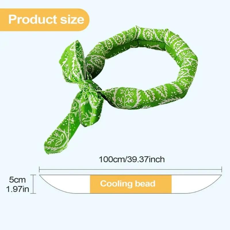 Pet Cooling Scarf Ice Collar for Cats Dogs Summer Heat Relief Outdoor Travel Accessory with Breathable Cartoon Design