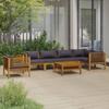 VidaXL Garden Furniture Set 7 Pcs with Cushion Solid Acacia Wood