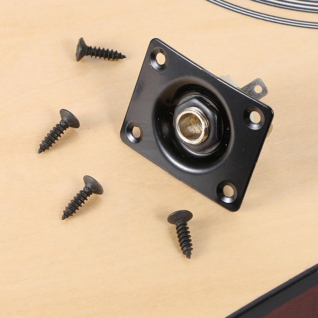 Miwayer Elektrische Gitarre Bass Rechteckige Stilplatte 1/4 Zoll Ausgangseingangsbuchse für Ersatzteile von Elektrischen Gitarren und Bässen