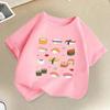Sushi Print Kids T-shirt Summer Boys Girls Casual Fashion Funny Cute Comfortable Short Sleeve Tops Children Colorful T-shirts