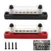 M6 Car Terminal Block Negative Bus Bar 12V 150A Terminal Block 1/4" Power Distribution Block M8 Termianl Bus for Automotive Boat
