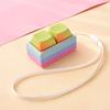 Portable Small Size Stress Relief Toy with Button Lanyard Pocket Fidget Toy for Anxiety Alleviation Commute Daily Use
