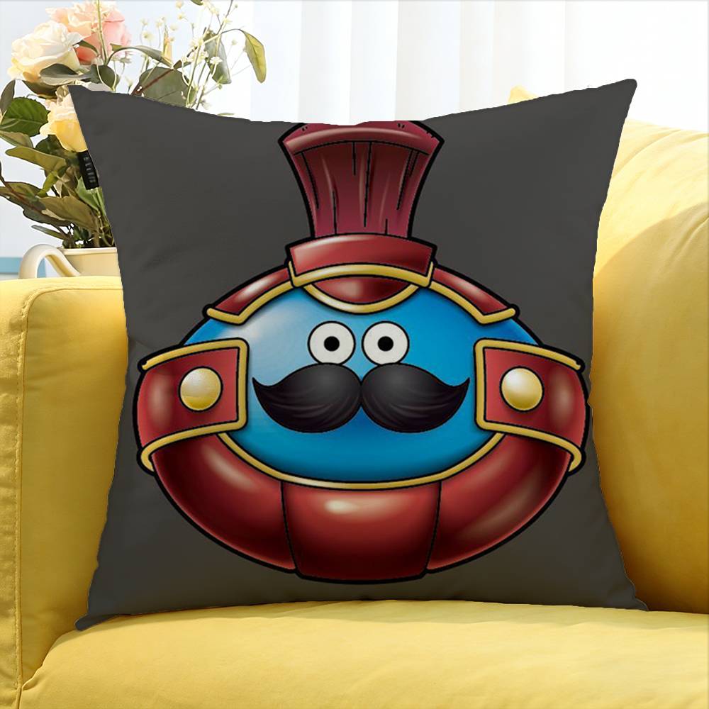 Cartoon Slime Dragon Quest World Various Sizes Square Pillow Case For Car Home Bedchamber Decor