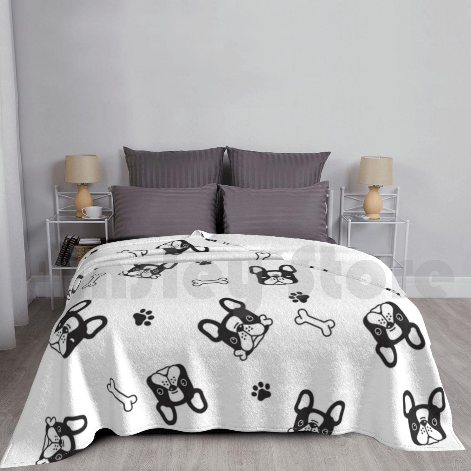 Blanket Cute French Bulldog , Cute French Bulldog , Cute French Bulldog , Funny French Bulldog , French Size: 75*100cm, Weight: 230 GSM