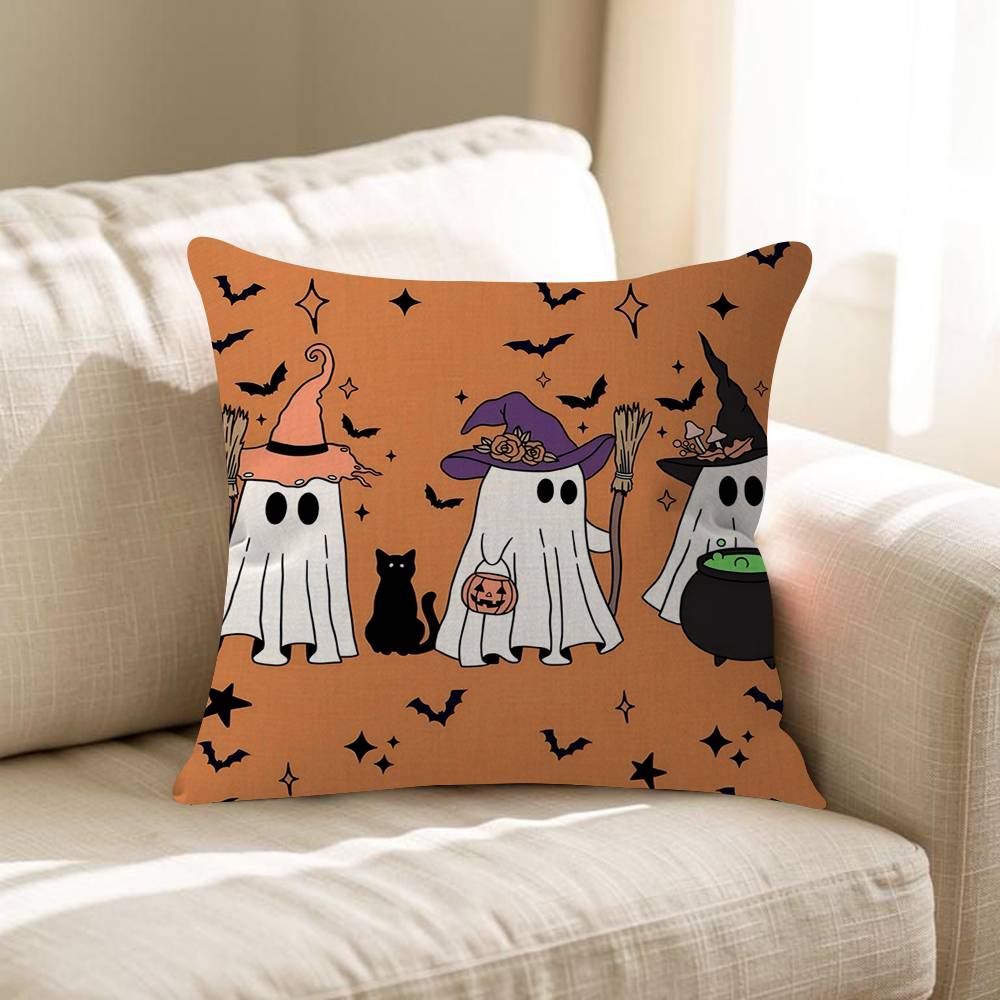 Pumpkin Ghost Cushion Cover Decorative Pillow Sofa Home Decor Case Pillow Cases