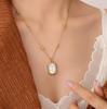 Magic Mirror Rose Flower Necklace Dainty Pendant With Twelve Month Floral Charms For Women