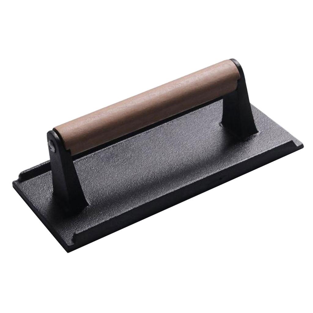 Cast Iron Grill Press Nonstick Meat Press Burger Steak Weight Grill Accessories for Barbecue Cooking