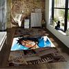 Anime Carpet with Monkey D. Luffy Wanted Posters and Lightning Design Suitable for Use As an Anti-slip for Living Room Bedroom Sofas