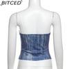 BITCED Spring Women's Solid-Color Slim-Fit Streetwear Fashion Halter Backless Tank Top