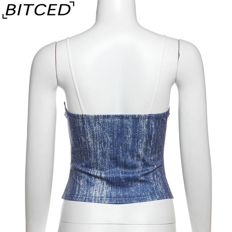 BITCED Spring Women's Solid-Color Slim-Fit Streetwear Fashion Halter Backless Tank Top