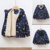 Jachetă fleece pentru copii, băiat, toamnă, iarnă, paltoane pentru copii mici, plus îmbrăcăminte exterioară cu glugă îngroșată, parka, haine pentru sugari