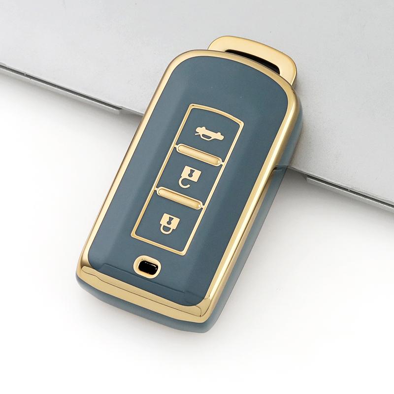 

For Mitsubishi Lancer Eclipse Outlander Mirage Keyless Entry TPU Auto Keyless Protector Shell Fob Holder Smart Key Case Cover gold edge key cover серый