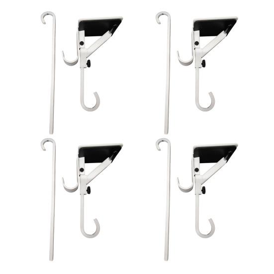 2/4Pcs Christmas Fireplace Stocking Garland Hanger No Drill Adjustable Mantle Garland Holder Heavy Duty Xmas Stockings Decoration Hanging Hook