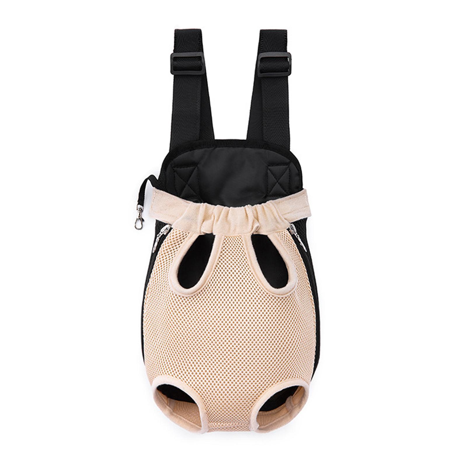 

Transport Backpacks For Dogs And Portable Breathable Shoulder Woven Pet Polyester Bags For Outdoor Adventures S бежевый