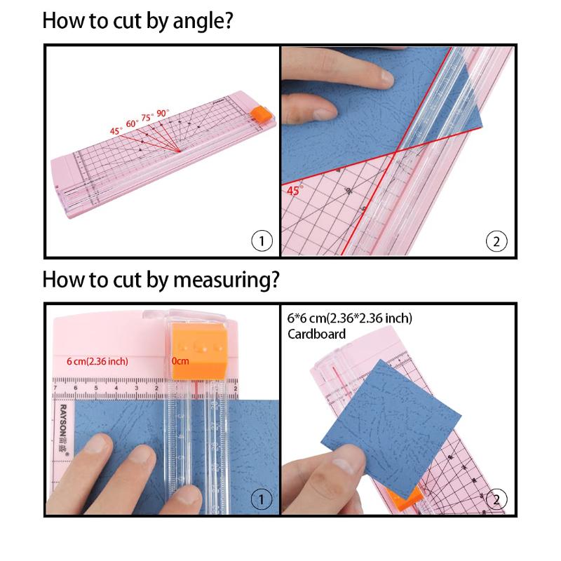 Portable A4 Paper Cutter Trimmer Scrapbook Trimmer Lightweight Cutting Mat Manual Cutting Tool Durable Plastic Art Crafts Tools