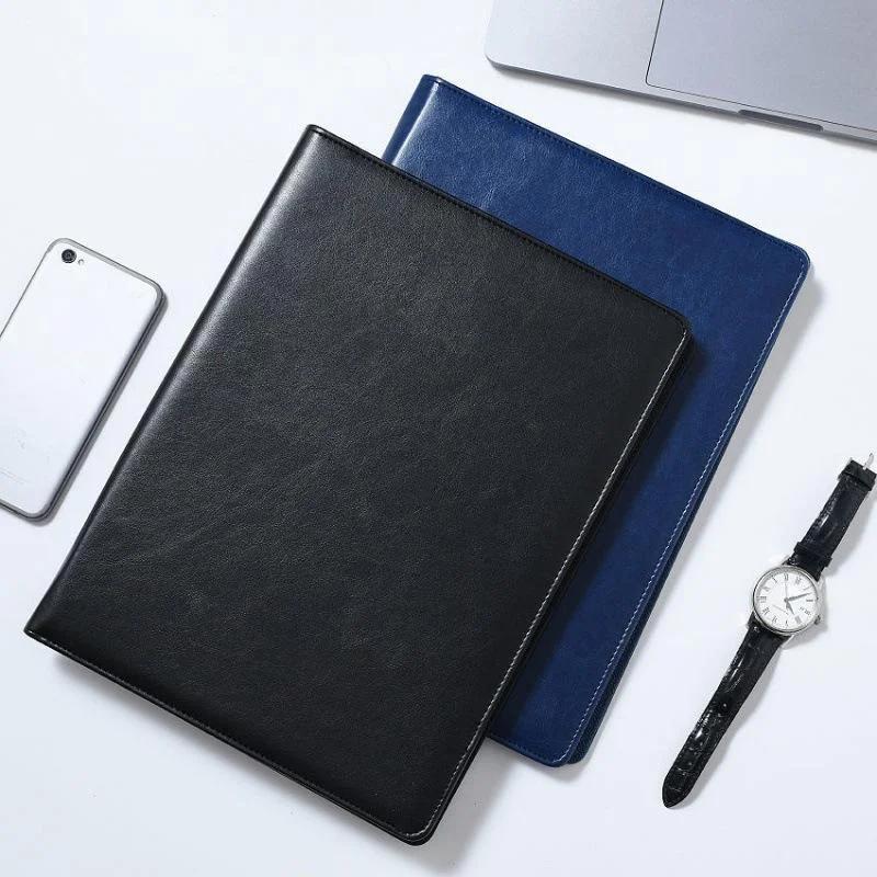 1Pc  A4 PU Leather Business Organizer Case Vintage Binder  Manager Document Pads Office File Folder