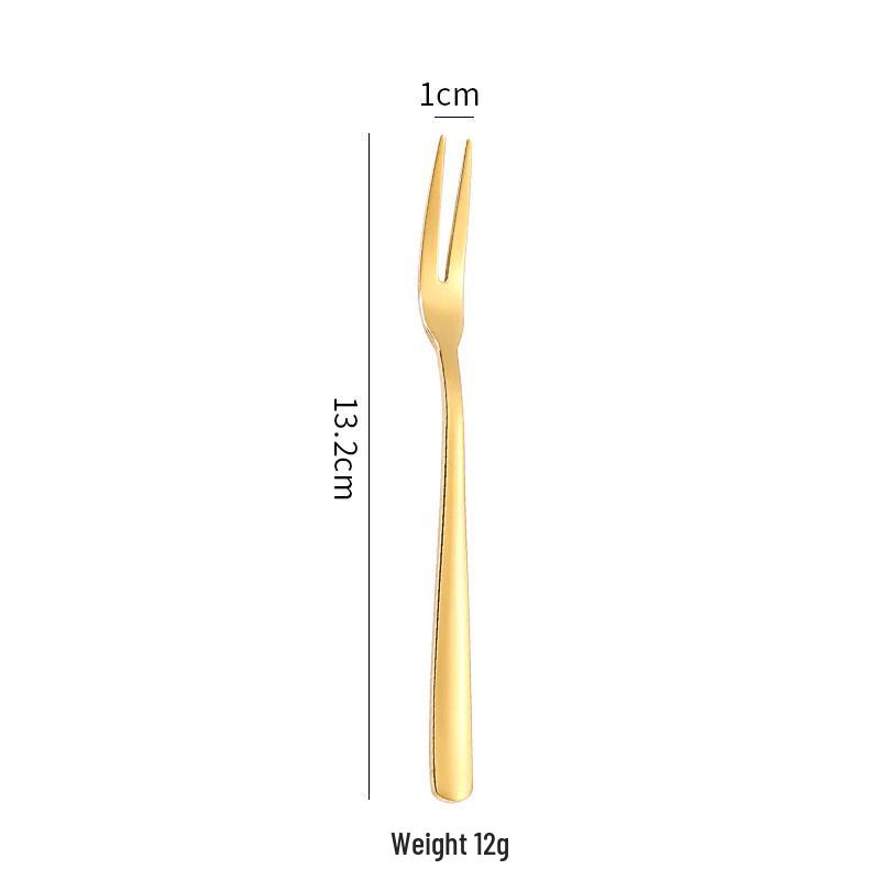 ZISIZ 304 Stainless Steel Iridescent Fruit Forks (4-Pack)