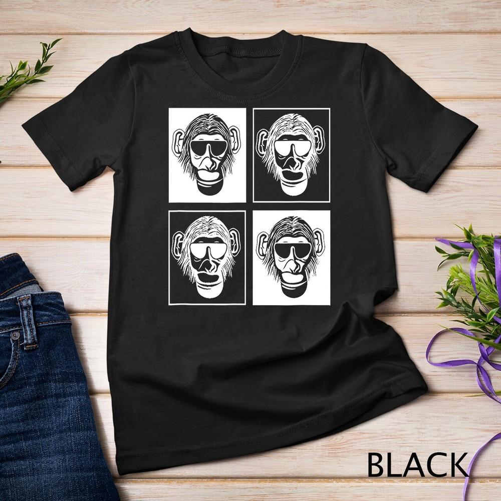 

Chimpanzee Sunglasses Square Monkey Unisex T-shirt L