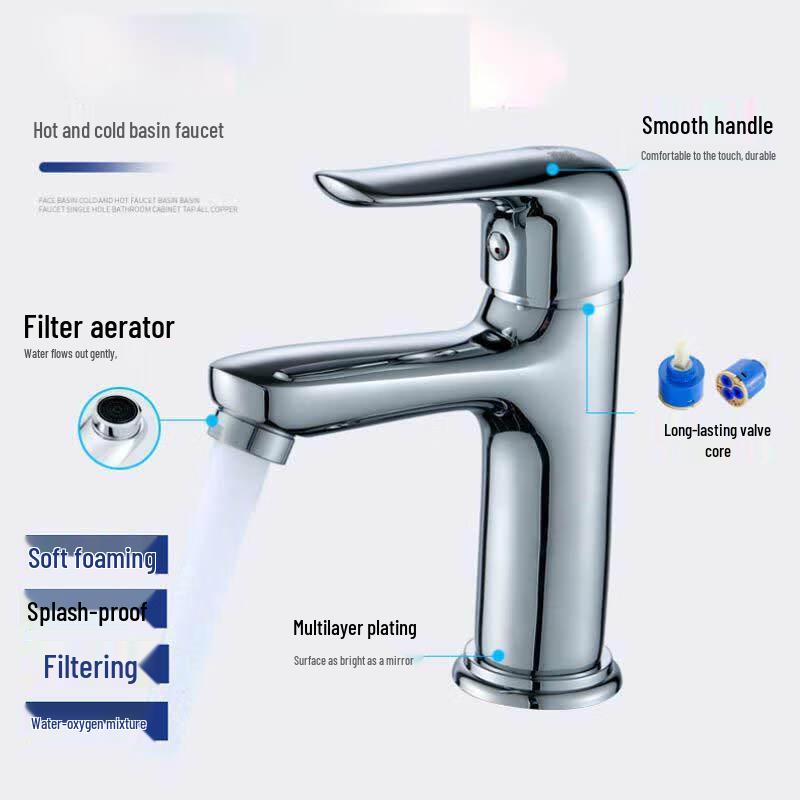 Longdai Single Handle Hot & Cold Basin Mixer Faucet