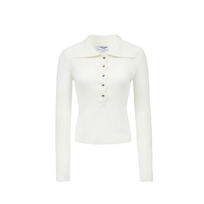 VEROMODA Women's Slim Fit Ribbed Knit Top