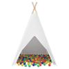 Teepee Tent White 120 x 120 x 150 cm Fabric and Plastic