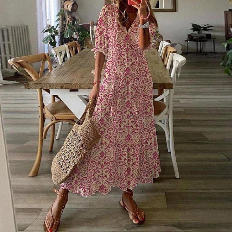 Sommer Baumwolle Weißes Kleid für Damen Lässig Häkelspitze Bohemian Locker Strand Langes Kleid Damen Übergröße Feiertags Rüschenkleid