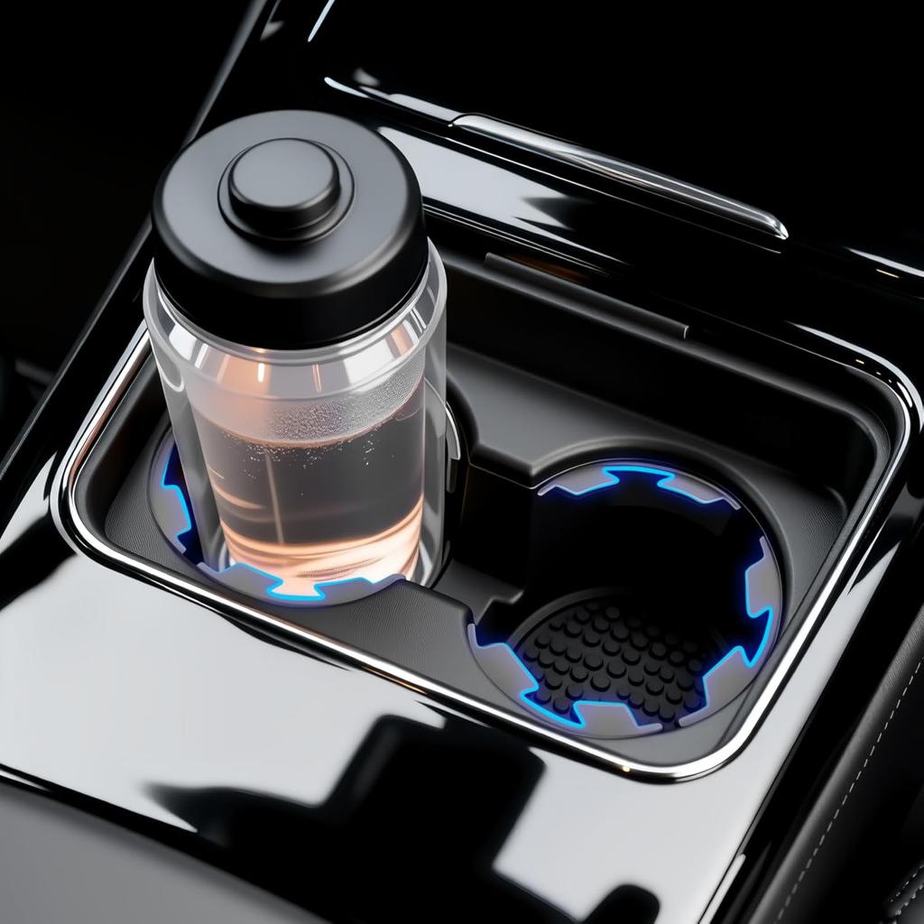 6PCS Upgraded Silicone Car Cup Holder ert with Arc Leaf Design,Soft Cupholder ert for Car to Reduce Cup Sliding & Shaking,Large Adhesive Backing Cups