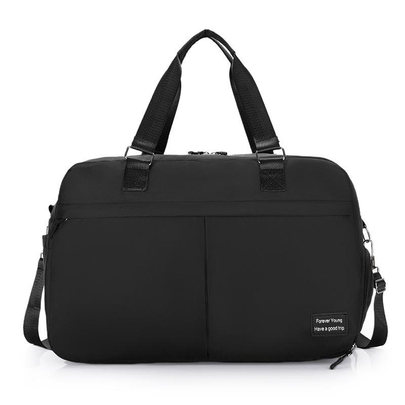 

Сумка для хранения вещей для беременных с разделением на сухое и мокрое, большой вместимости, простая и повседневная ручная дорожная сумка для прогулок, с ручкой чёрный