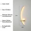 Nordic LED Wall Lamp Stripes Wall Sconce for Bedroom Bedside Living Room Study Stairs Home Decor Indoor Lighting Fixture Luster