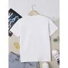 Kids Crewneck Short Sleeve T-Shirt, Cute Cat Dessert Drink Graphic