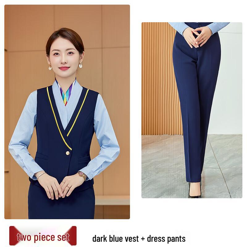 Женский профессиональный жилетный костюм, униформа S