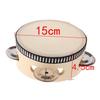 Wooden Musical Tambourine Beat Instrument Hand Drum Educational Toys 6inch