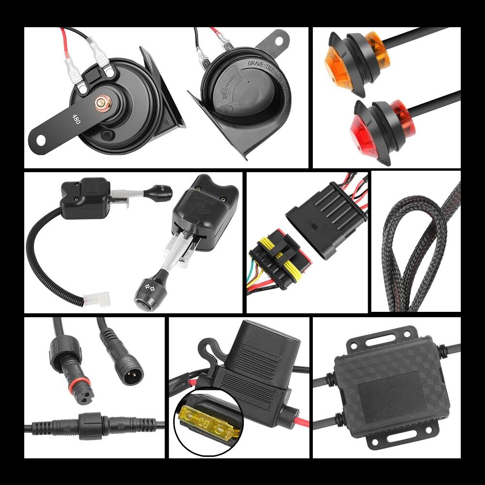 for CFMoto UForce U10 Pro/ Uforce U10 Pro XL UTV Turn Signal Kit 110dB Horn Pre-Wired Plug and Play UTV ATV Blinker Lever Switch