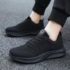 Autumn Black Casual Men's Shoes Student Mesh Breathable Running Shoes Soft-soled Sports Shoes Deodorant Travel Shoes Lightweight