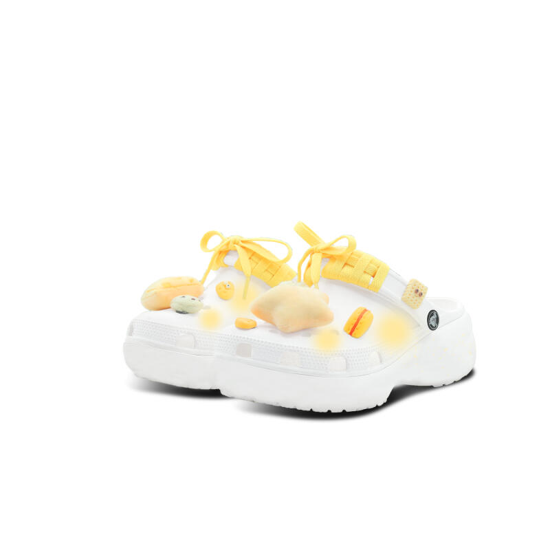 Crocs Classic Clog Butter Cheese EVA Cute Literary Holes Shoes Unisex White and Yellow