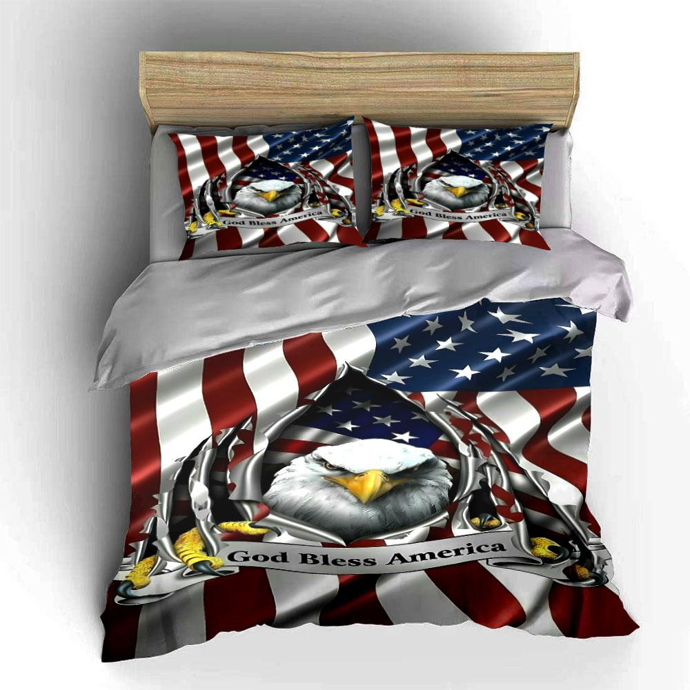 Eagle, American Flag, Text. Bedding Sets Duvet Cover Sets Duvet Covers Pillowcases(1 * Duvet Cover 2 * Pillowcases Without Duvet Insert)
