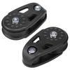 2 PCS Kayak Slide Rail Anchor Trolley Kit Pulley Blocks for Kayak Canoe Boat