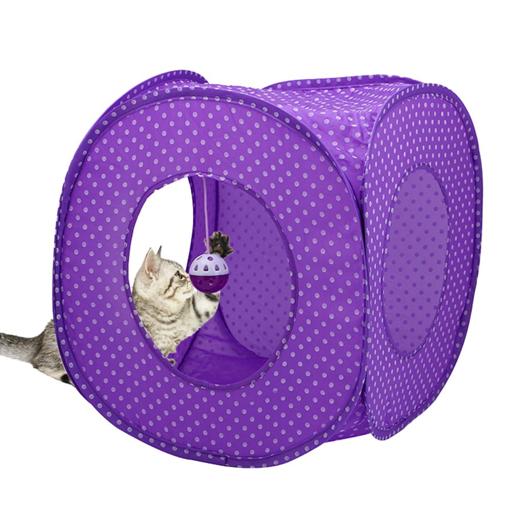 

Pet Foldable Tent Dog Cat House Nest Bed Anti-mosquito Playpen For Puppy Rabbits Hamster Purple 39x39x39#1